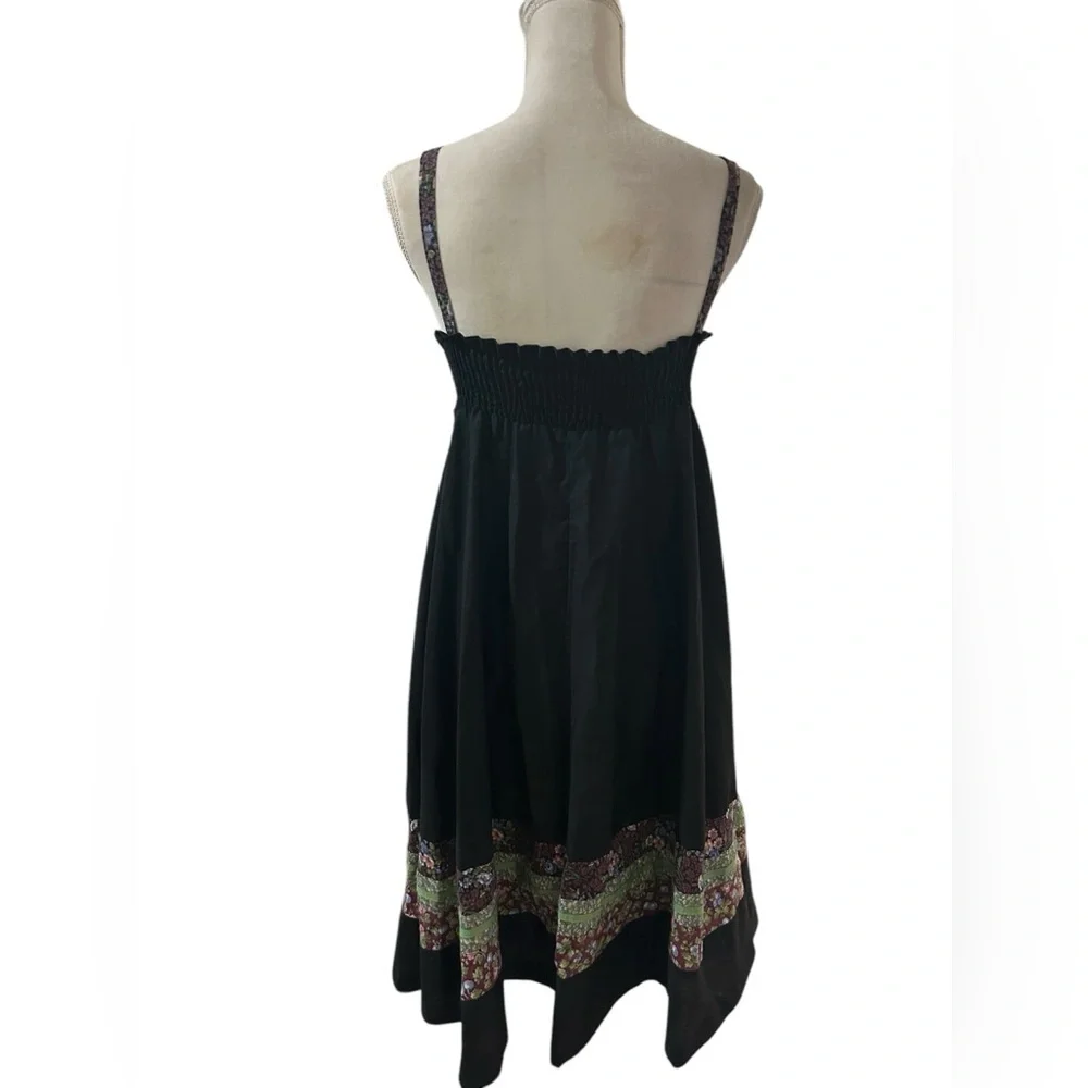 Young Edwardian by Arpeja bohemian💥1970s VTG midi black Dress size Small - Picture 5 of 9